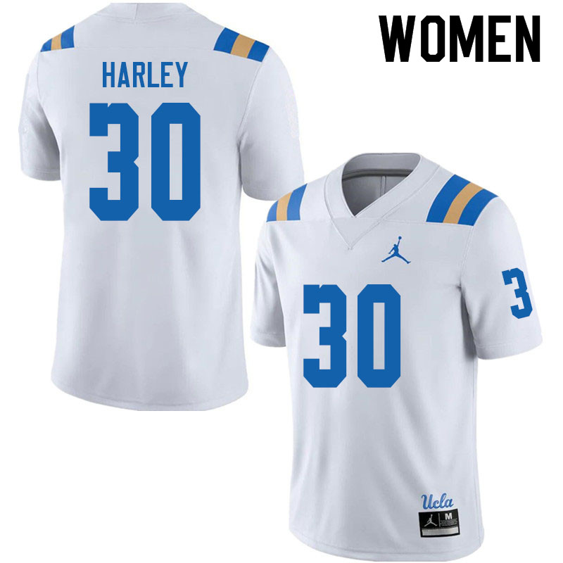 Jordan Brand Women #30 Jax Harley UCLA Bruins College Football Jerseys Sale-White